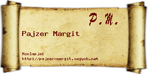 Pajzer Margit névjegykártya